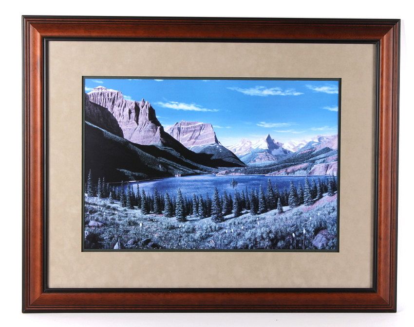 Appraisal: St Mary Lake Framed Print By Turning Bear Mason This