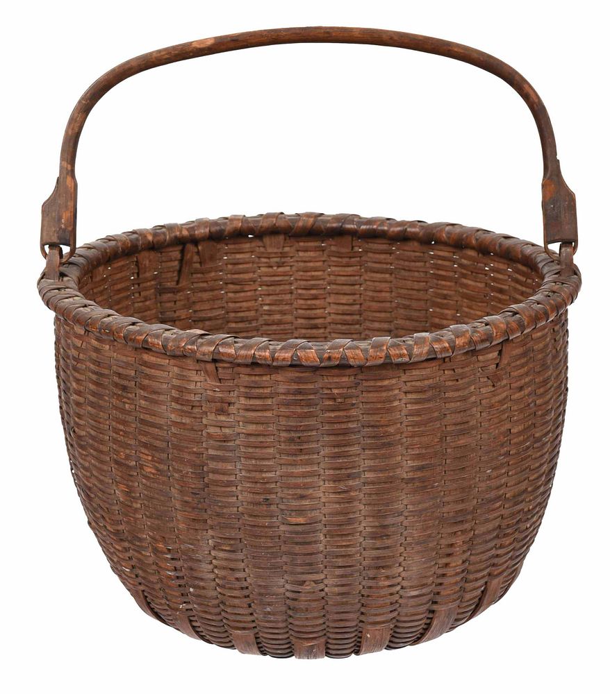 Appraisal: American Woven Ash Swing Basket attributed to Henry Harris a