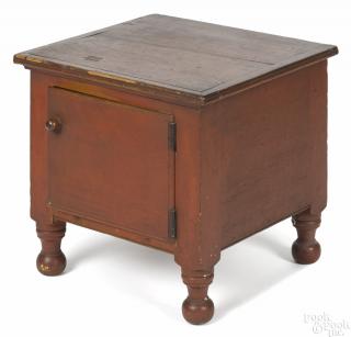 Appraisal: Sheraton painted pine commode th c retaining an old red