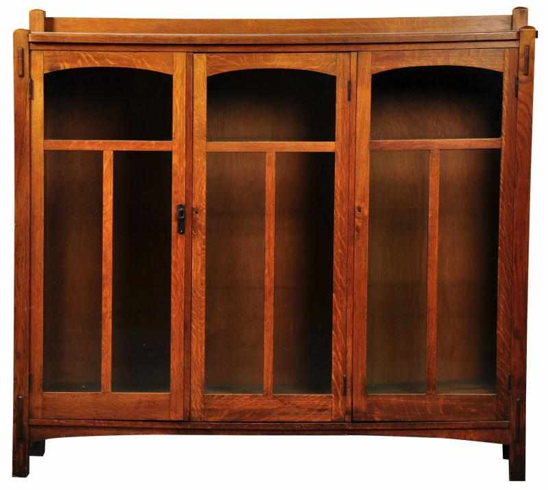 Appraisal: Limbert's Triple Door Bookcase Description Older refinish Missing hardware Condition