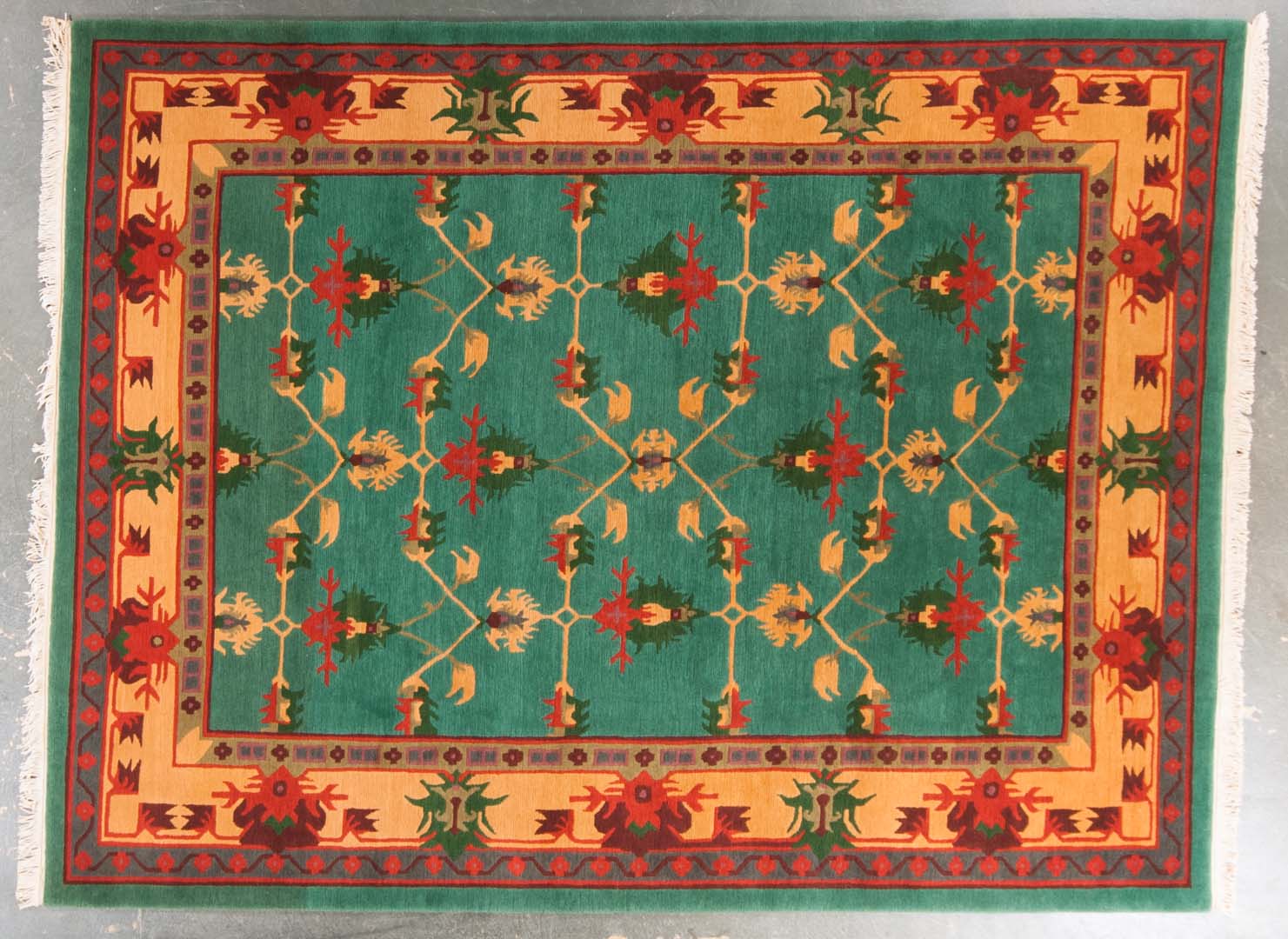 Appraisal: Tibetan carpet approx x Nepal modern