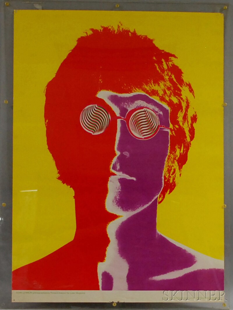 Appraisal: Framed Poster of John Lennon Photographed by Richard Avedon for