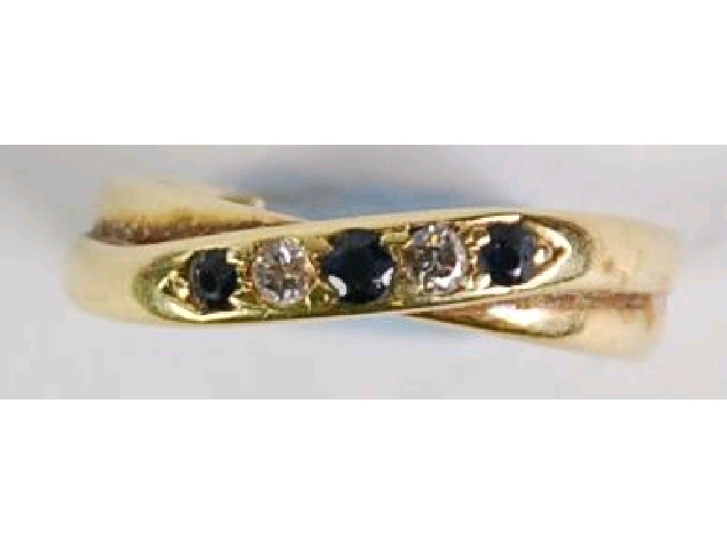 Appraisal: ct GOLD TWO PART CROSSOVER RING the top set with