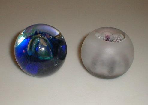 Appraisal: A Caithness paperweight Ice Blossom and another Feathers