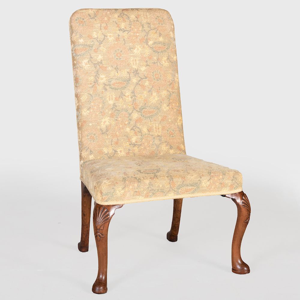 Appraisal: George I Mahogany Side Chair Upholstered in needlework x x