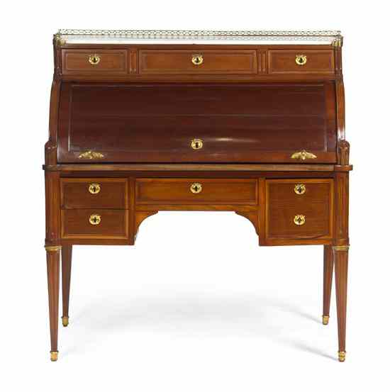 Appraisal: A Louis XVI Style Mahogany and Gilt Metal Mounted Bureau