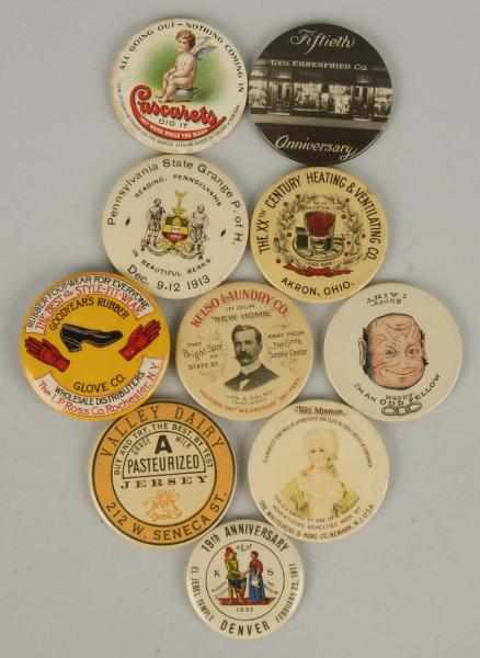 Appraisal: Lot of Celluloid Advertising Pocket Mirrors Condition Excellent Plus -