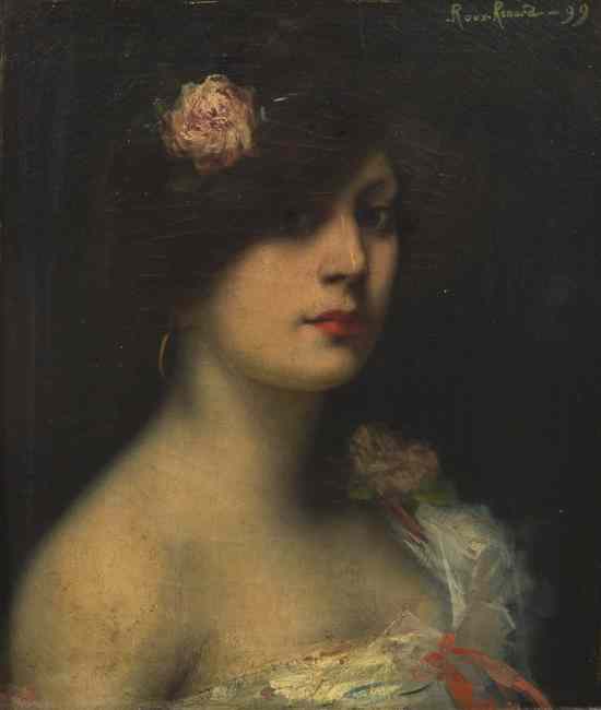 Appraisal: Antonin Marius Auguste Roux-Renard French Portrait of a Lady oil