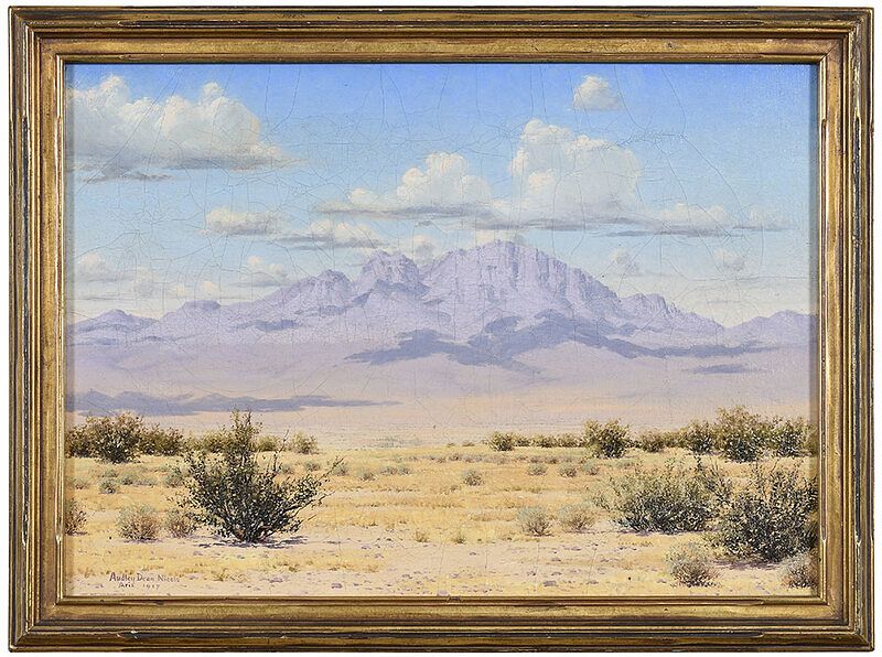 Appraisal: Audley Dean Nicols Texas - Arizona Landscape signed and dated