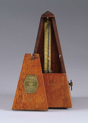 Appraisal: SETH THOMAS METRONOME Thomaston Conn Mahogany cased clockwork instrument used