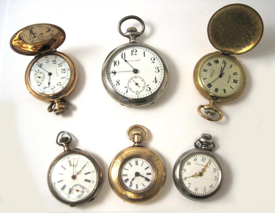 Appraisal: SIX LADIES POCKET WATCHES including Waltham model G F hunter