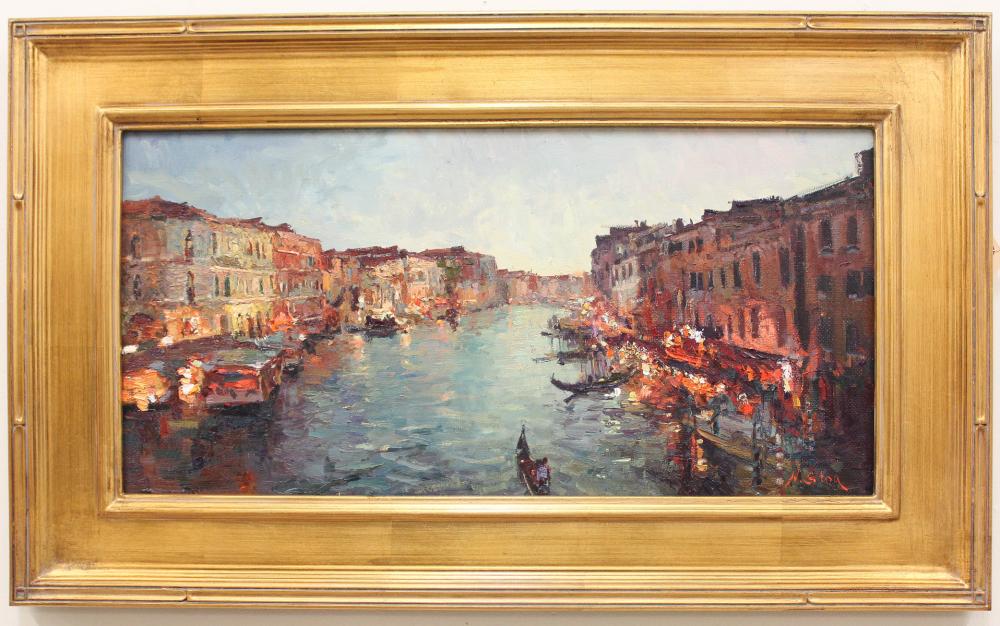 Appraisal: NICK STOQ United States st century oil on board Venice