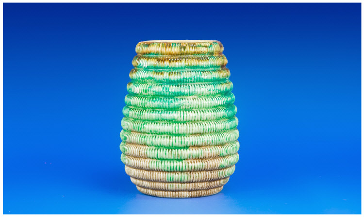 Appraisal: Clarice Cliff Raffia Vase circa Abstract Range Marks to base