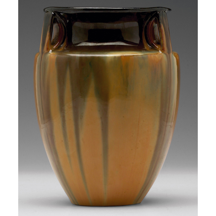 Appraisal: Fulper vase three-handled shape