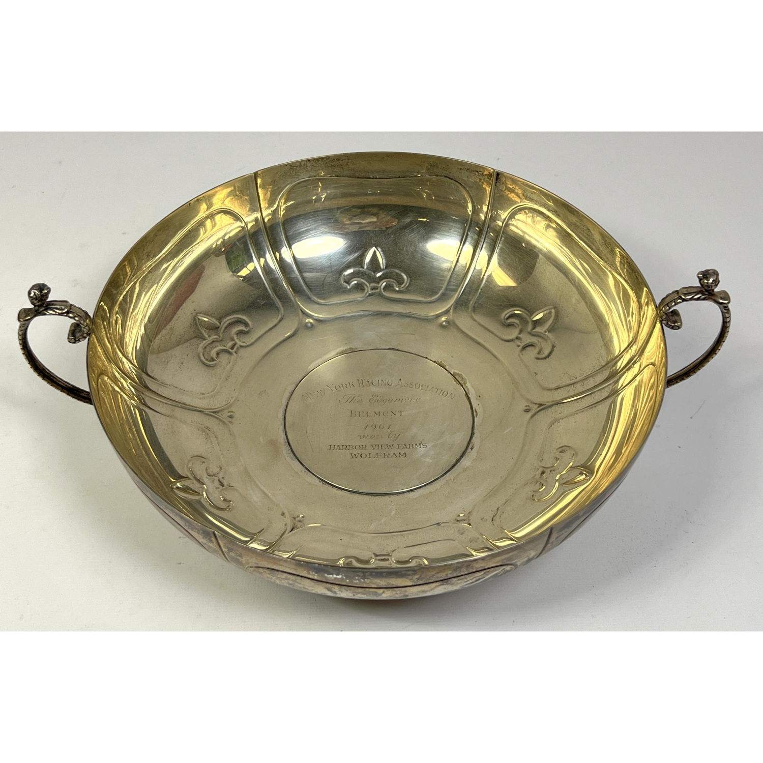 Appraisal: Sterling Silver New York Racing Assoc Trophy Bowl The Edgemere