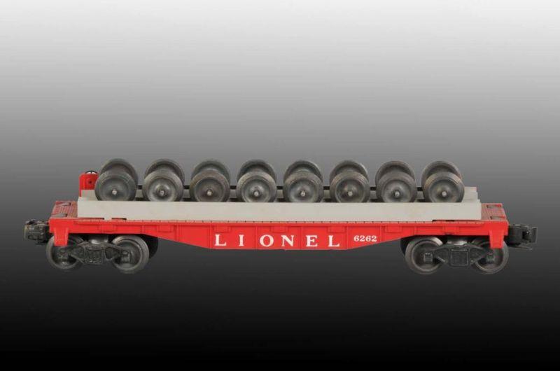 Appraisal: Lionel No O-Gauge Wheel Flat Car Description Post-war Rare red