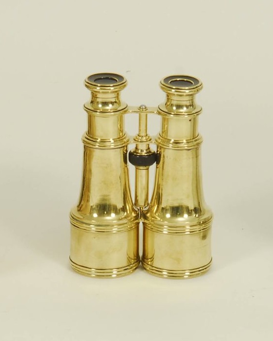 Appraisal: PAIR OF SOLID BRASS YACHTING BINOCULARS Early th CenturyBy Smith