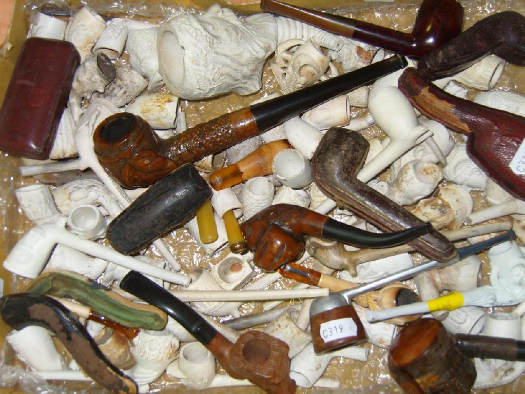 Appraisal: An extensive collection of th century and other pipes including