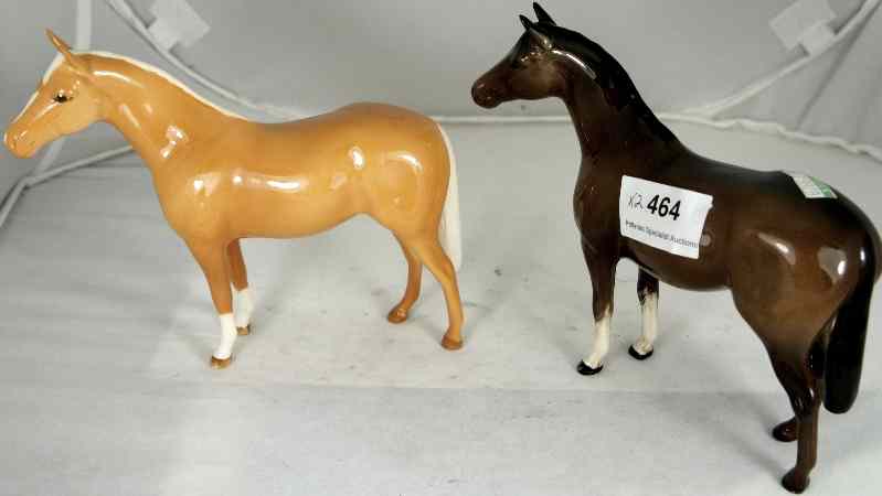 Appraisal: Beswick Palomino Thoroughbred stallion and Brown