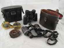 Appraisal: A pair of German military binoculars in case together with