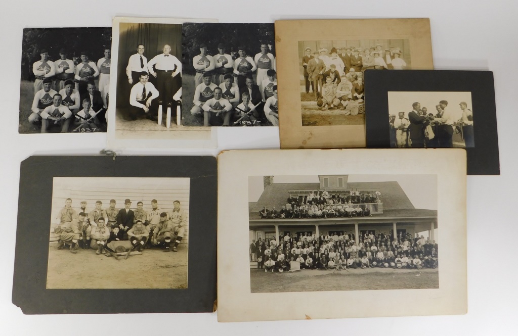 Appraisal: EARLY BASEBALL BOWLING SPORTS PHOTOGRAPHY GROUP United States Early th