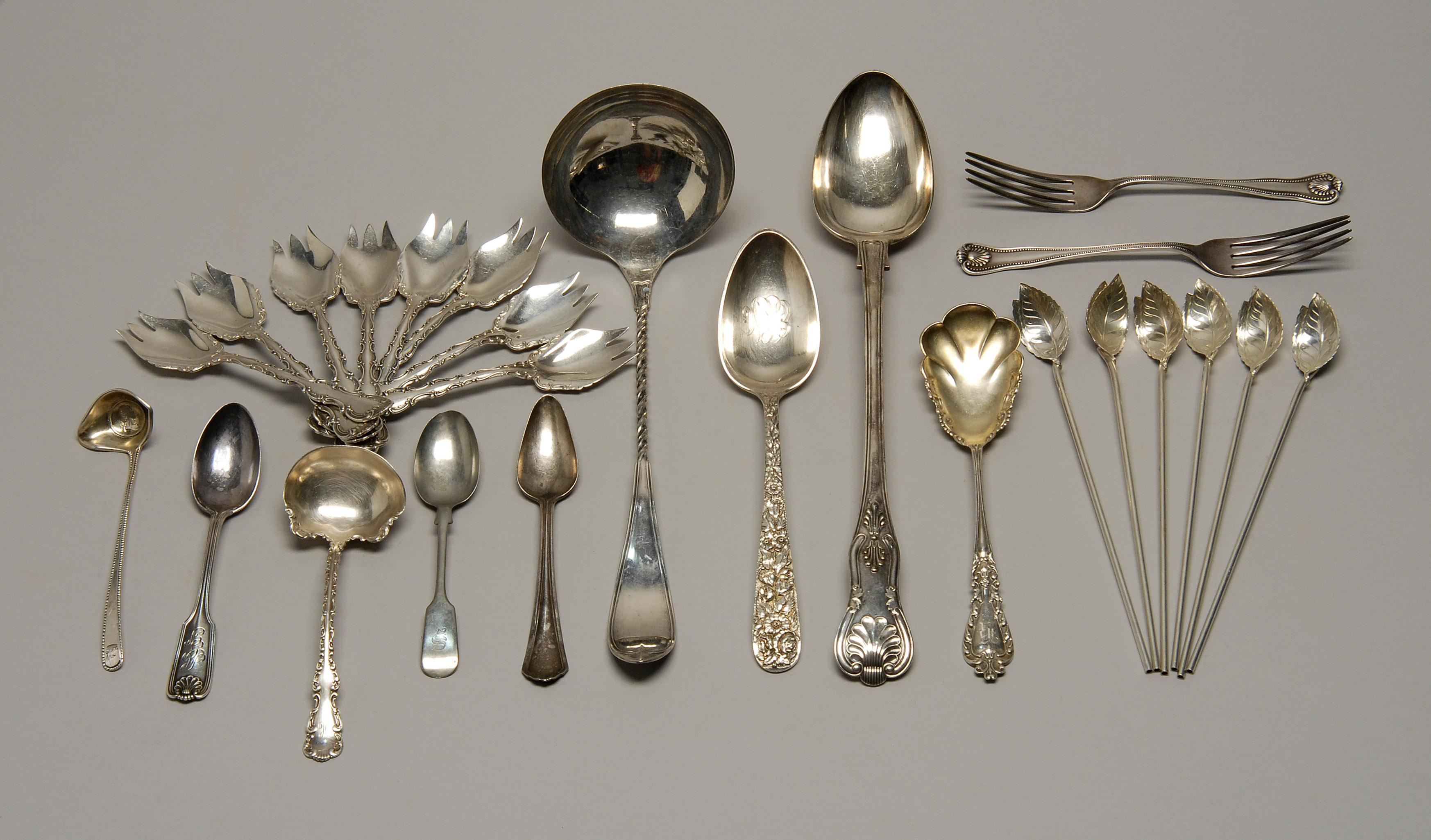 Appraisal: ASSORTED AMERICAN STERLING SILVER FLATWARE Sterling silver unless otherwise noted