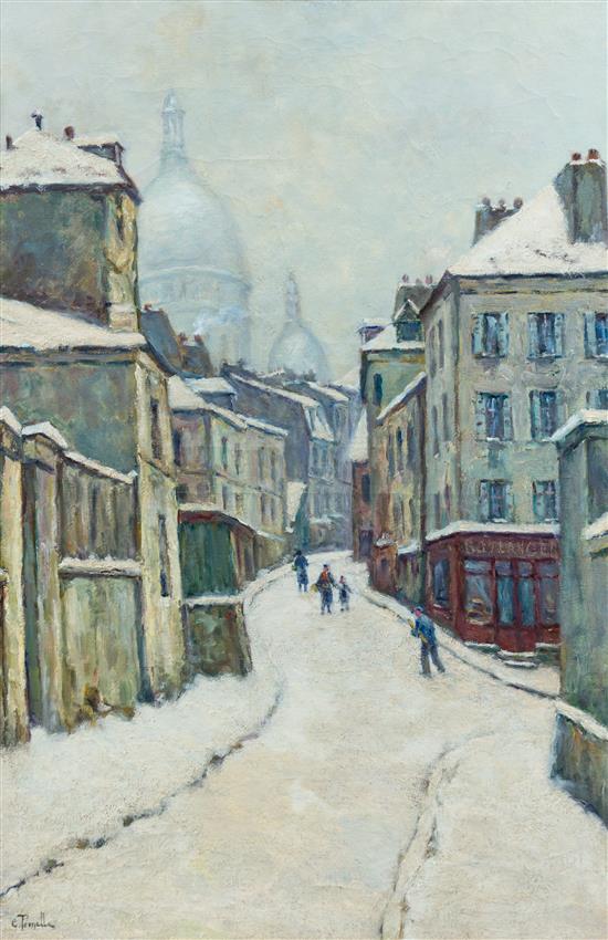 Appraisal: Sale Lot Ernest Pernelle French - Rue a Montmarte oil