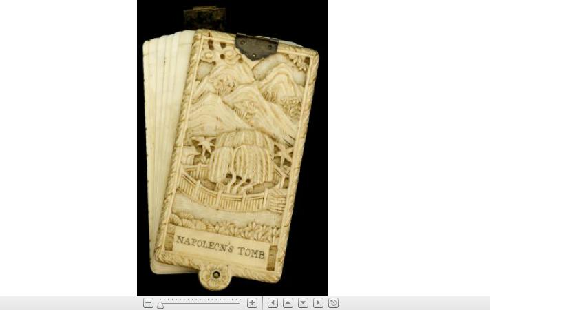 Appraisal: Unusual Chinese carved elephant ivory 'Napoleon's House' note bookprobably Chinese