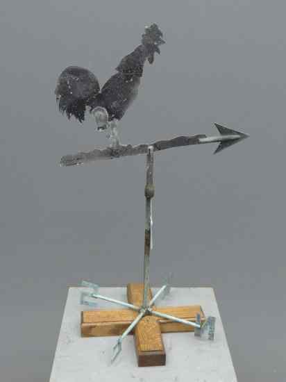 Appraisal: Sheet metal rooster weathervane with directionals '' Ht