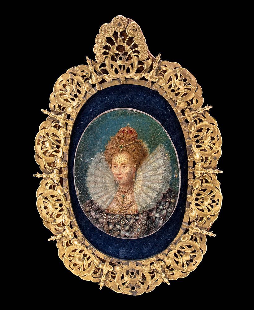 Appraisal: th C British Portrait of Royal w K Gold Frame