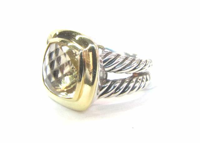 Appraisal: K gold and sterling silver David Yurman cable ring with