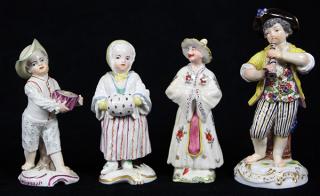 Appraisal: lot of German porcelain figurines lot of German porcelain figurines