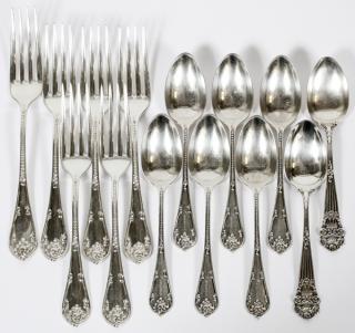 Appraisal: TOWLE STERLING FORKS TEASPOONS C TOWLE 'RUSTIC' 'GEORGIAN' STERLING FORKS