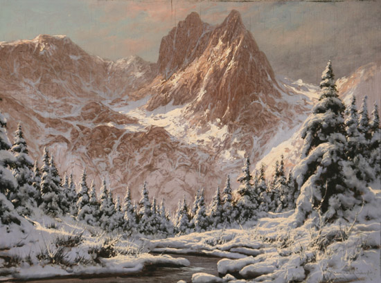 Appraisal: Laszlo Neogrady Hungarian - Winter in the Alps Signed Neogrady