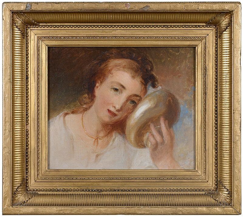 Appraisal: Thomas Sully American - Girl With Abalone Shell B F