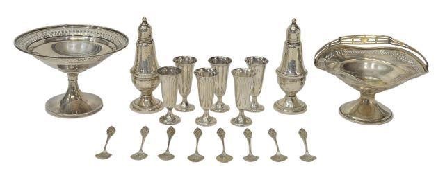 Appraisal: lot of Sterling silver tableware including Gorham cordial cups model