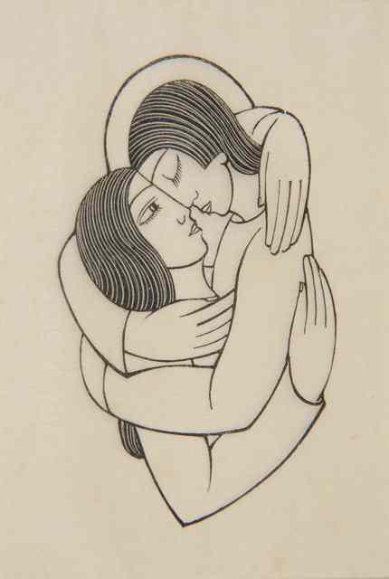 Appraisal: Eric Gill British - The Soul and the Bridegroom wood