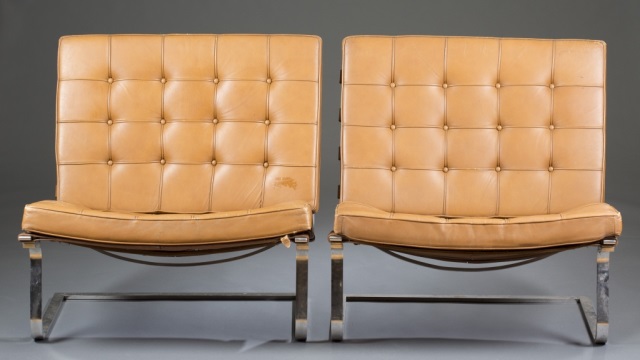 Appraisal: Mies Van Der Rohe German - Pair of Tugendhat Chairs