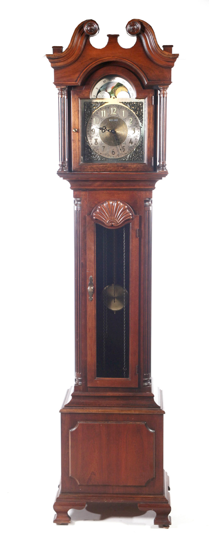 Appraisal: HOWARD MILLER GRANDMOTHER CLOCK Michigan th century Mahogany case grandmother