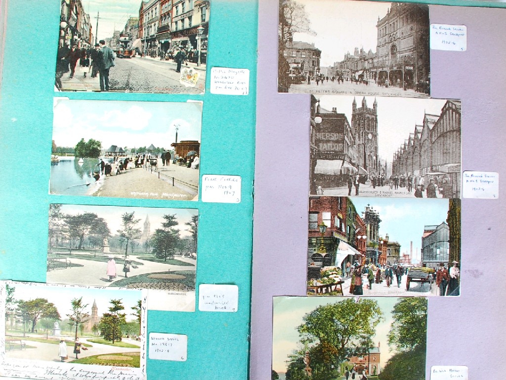 Appraisal: SCRAPBOOK CONTAINING COLLECTION OF EARLY TWENTIETH CENTURY POSTCARDS TOWN AND