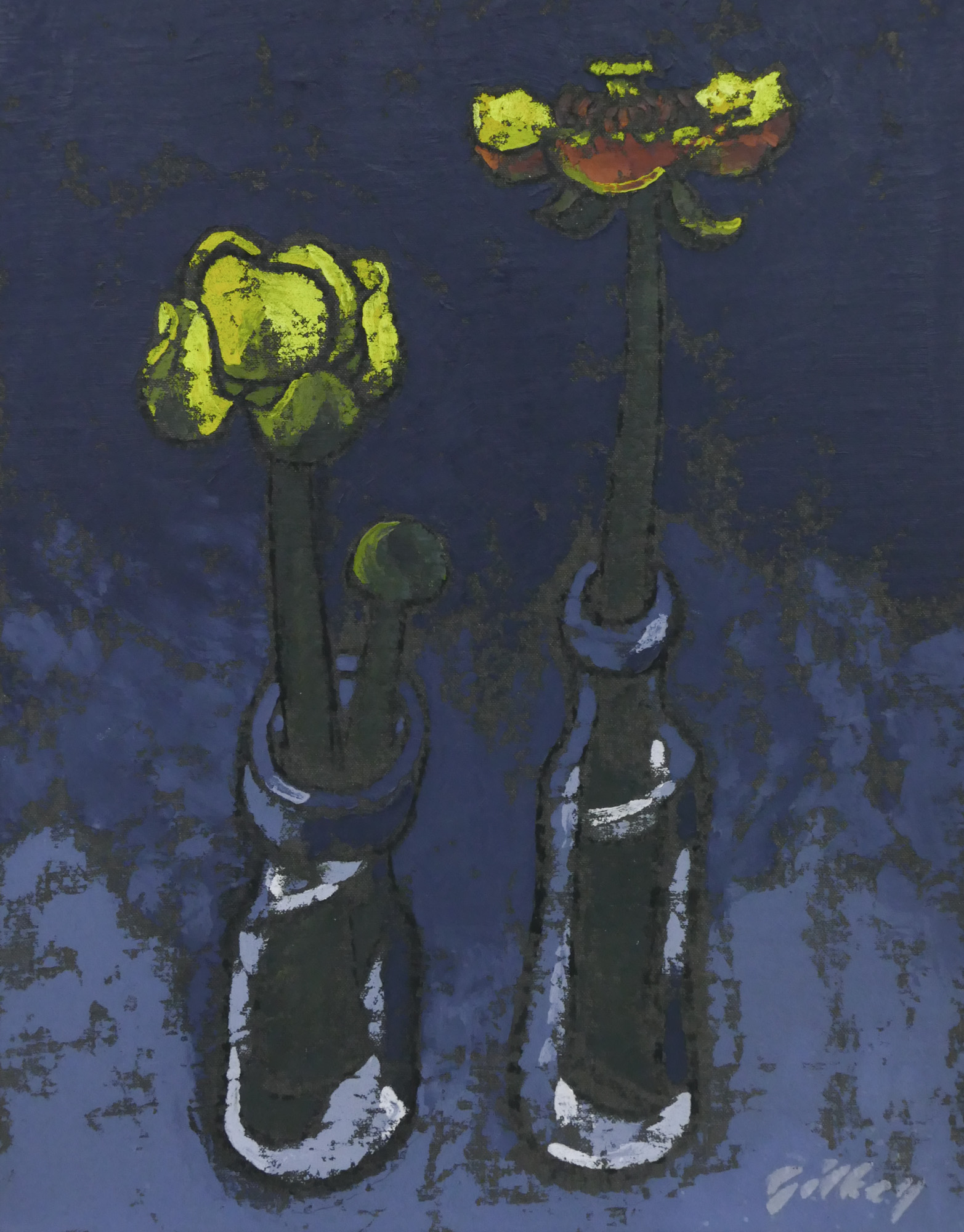 Appraisal: Richard Gilkey - Washington ''Vases with Lilies'' 's Oil on