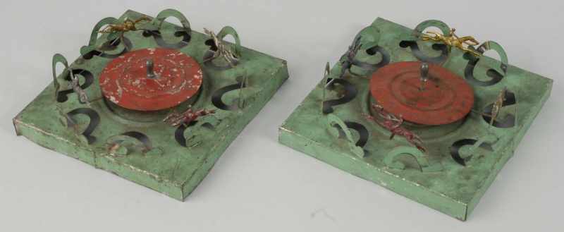 Appraisal: Lot of Tin Racing Game Toys Description French Tin bases