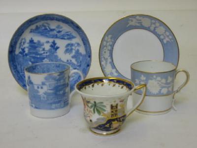 Appraisal: A SPODE PORCELAIN CUP AND SAUCER c moulded in relief