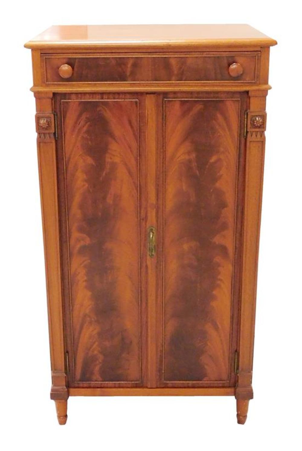 Appraisal: Music cabinet early to mid- th C cherry and mahogany