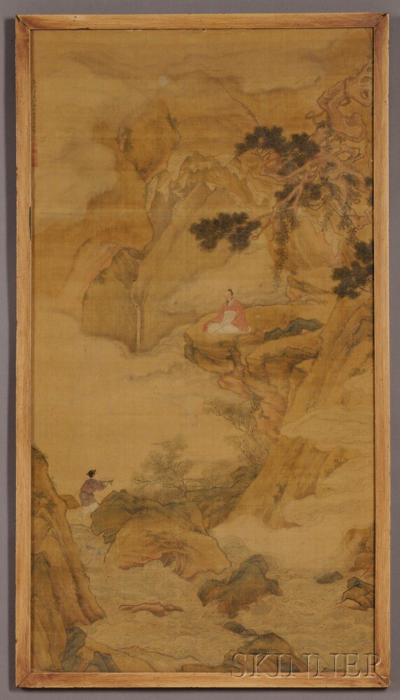 Appraisal: Framed Painting China in the manner of Qiu Yin -