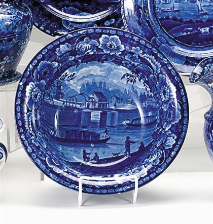 Appraisal: Historical blue transferware washbowl enoch wood and sons burslem -