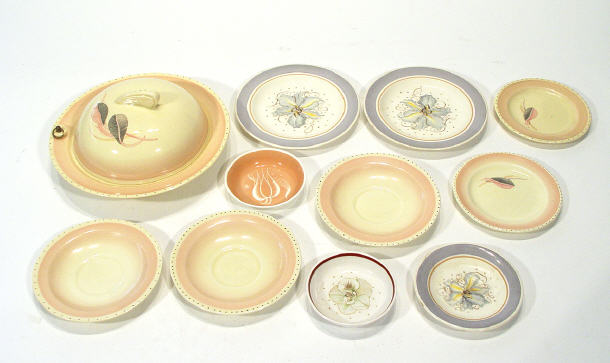 Appraisal: Selection of Art Deco Susie Cooper tea dinnerware including a