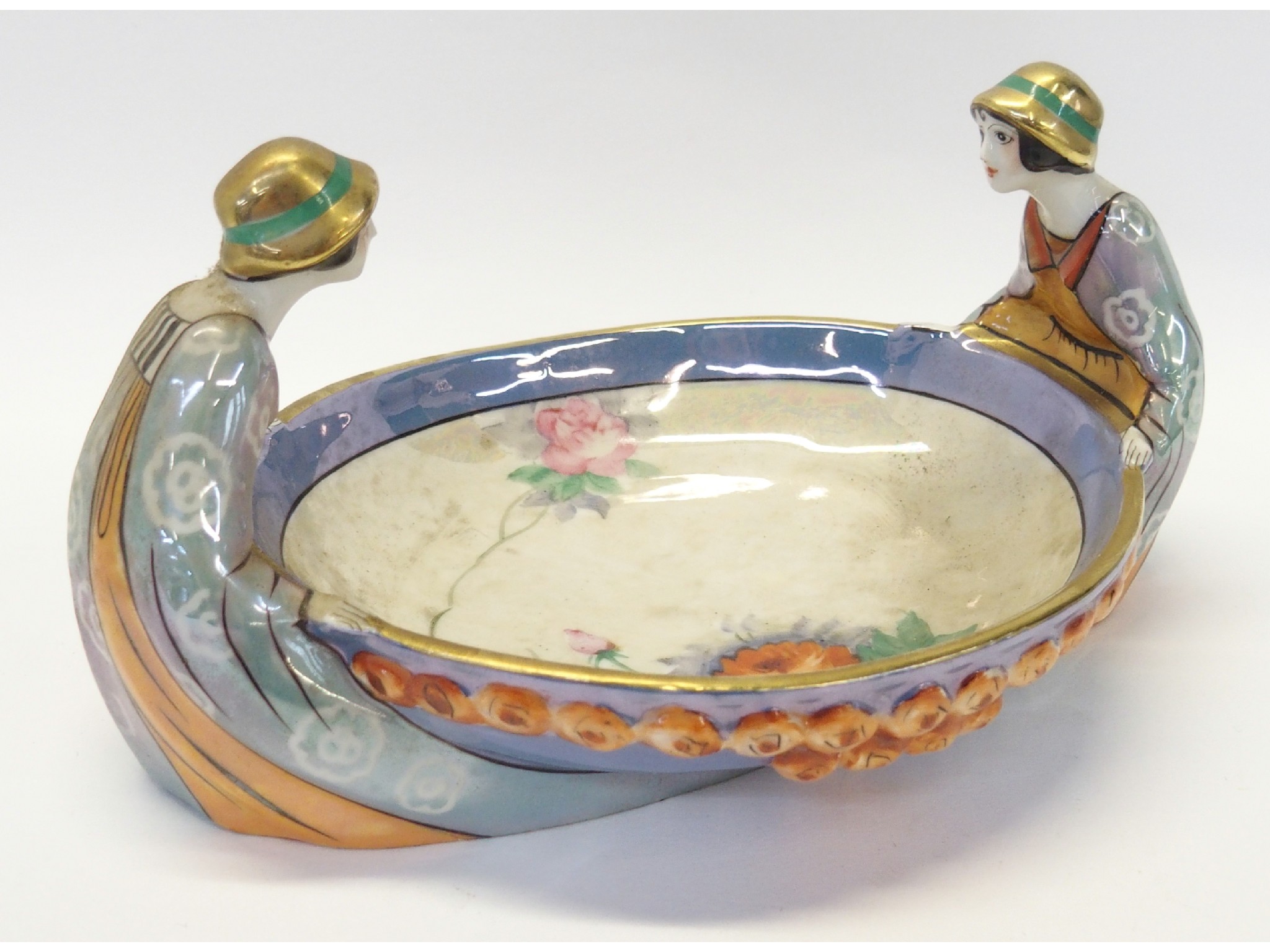 Appraisal: Noritake porcelain figural dish