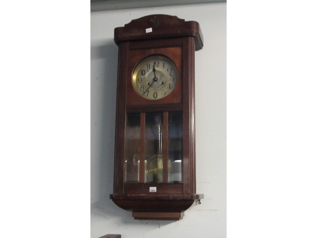 Appraisal: Mahogany wall clock