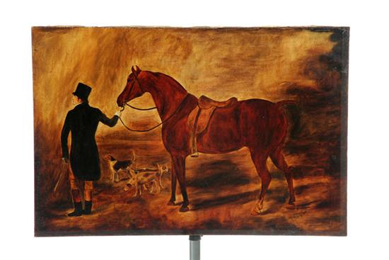 Appraisal: HUNTSMAN AND HORSE SIGNED ''E JEFFERY'' ENGLAND LATE TH-EARLY TH